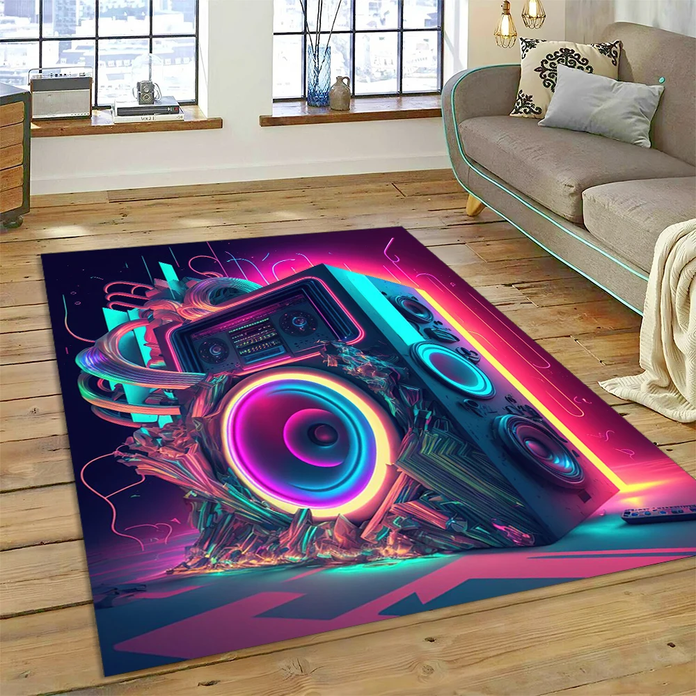 Home Textiles Notes - Tappeto colorato con nota musicale, partitura