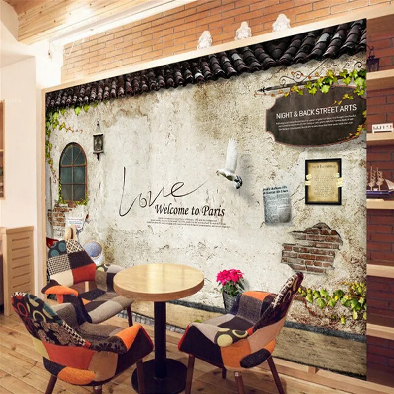 Home Textiles Paris - Carta da Parati 3D Personalizzata, Murales