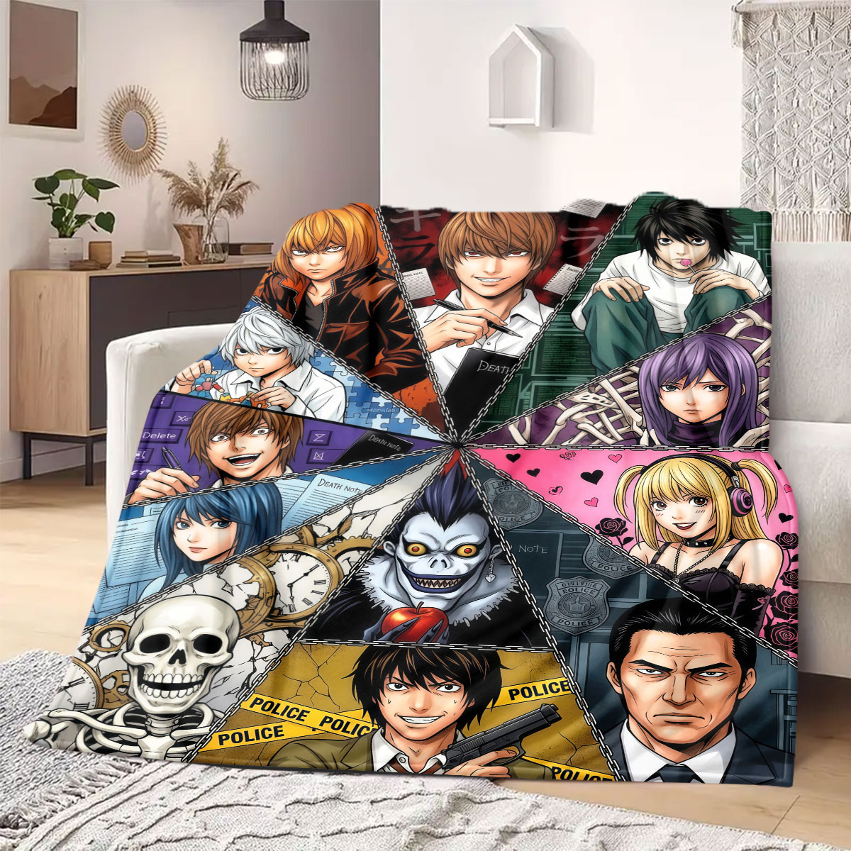 Home Textiles Notes - Coperta in flanella Death Note Grand