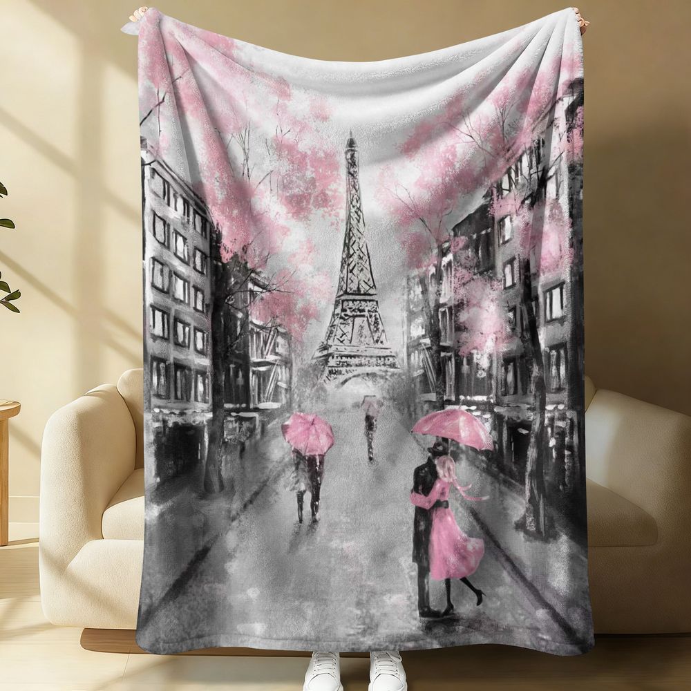 Home Textiles Paris - Coperta in pile di flanella romantica